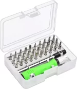 32 in 1 mini screwdriver bits set with magnetic flexible extension rod