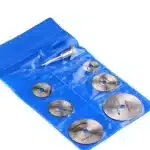 Mini HSS Circular Saw Blade Rotary Tool Discs with 2 pcs Mandrel Rod 3.2mm 22/25/32/35/44*0.8*6.35mm