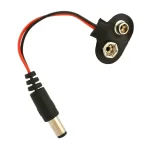 9V battery snap with male DC jack
