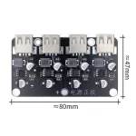 QC3.0 QC2.0 USB DC-DC Buck Converter Charging Step Down Module 6-32V 9V 12V 24V to Fast Quick Charger Circuit Board 3V 5V 12V Four Channel
